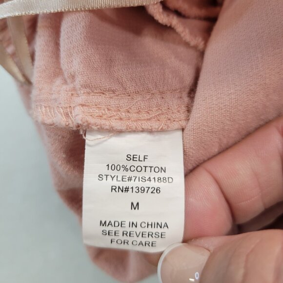 Altar'd State Size Medium Pink Corduroy Frayed Mini Skirt‎ Summer Flirty Pretty - Picture 6 of 7